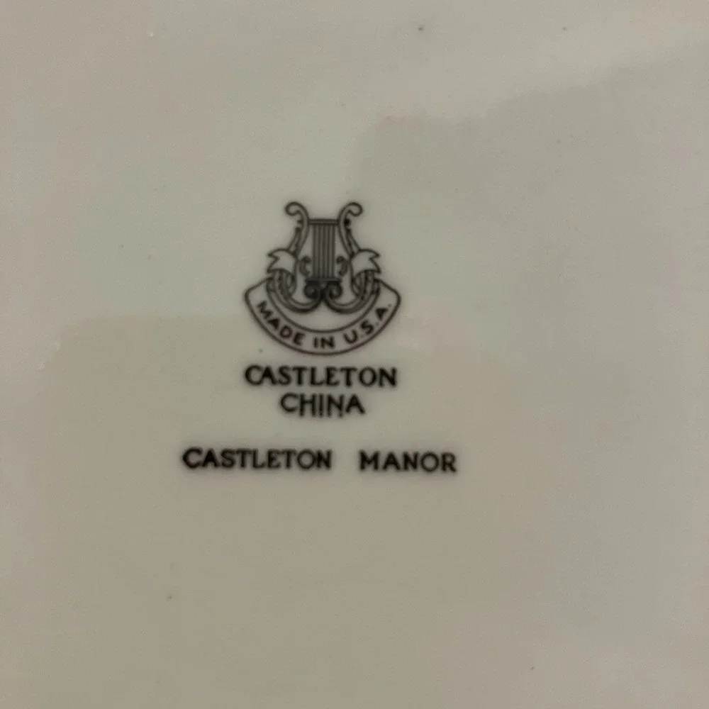 Castleton China Manor Gold Trim Dinner Plate 9